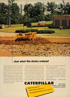 1950 Ad Caterpillar Diesel Machinery Tractor Equipment   ORIGINAL