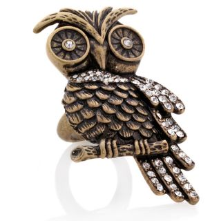 186 463 rara avis by iris apfel owl on branch goldtone ring note
