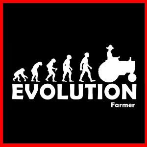 Farmer Evolution Rancher Farming Tractor Darwin Theory Farm T Shirt