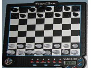 features of excalibur electronic chess game saber iii lcd display