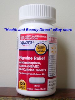 Generic Excedrin Migraine Pain Reliever 100 Tablets