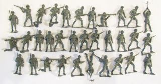 MPC 1960s U.S. ARMY MEN G.I.s SOLDIER PLAYSET FIGURE LOT OF 30+ IN