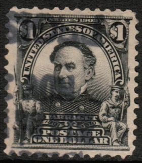 US 311 1902 03 $1 Farragut Used Stamp