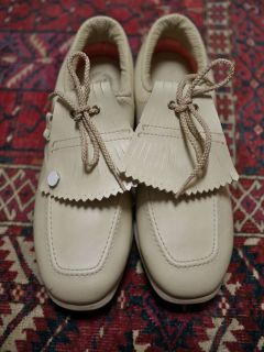 Vintage Endicott Johnson Vegan Womens Golf Cleats Shoes Crepe Soles 8