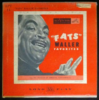 Fats Waller Favorites RCA Victor 1951 LPT 14 10 inch 33 1 3 VG G