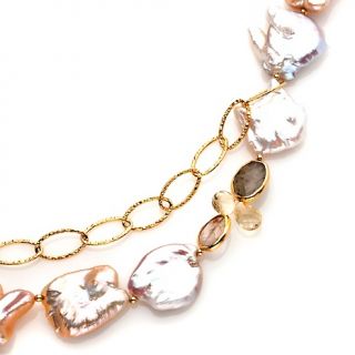 Tara Pearls Cultured Keshi Pearl and Gemstone Vermeil 16 Necklace
