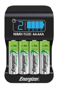 Energizer CHP4WB4 Recharge Smart AA AAA Charger with 4 AA NiMH