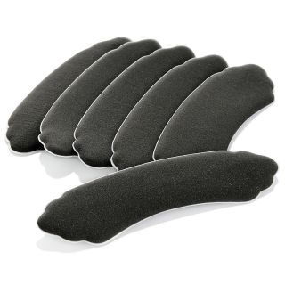 336 188 foot petals foot petals heavenly heelz in black 6 piece pack