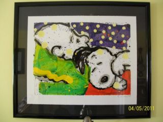 Tom Everhart Boring Snoring Snoopy Charlie Brown Peanuts Lithograph