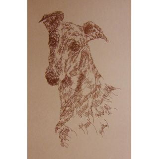 188 248 kline dog art greyhound hand signed art lithograph rating be