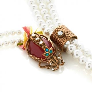 Müze by Gypsy Ladybug Luck Coated Shell Bead and Multigemstone at