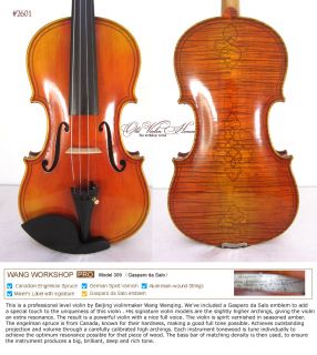  Salo Concert Violin 2601 Engelman Spruce  Platinum Seller