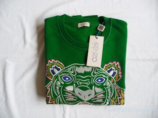 kenzo paris tiger sweater green femme extra large new