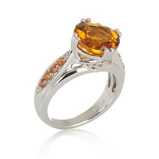 Victoria Wieck 3.05ct Fire Citrine and Orange Sapphire Sterling Silver