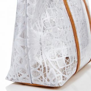 Clever Carriage Pointe de Venice Lace and Leather Tote Bag