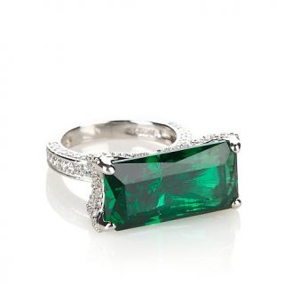 219 288 absolute 12 9ct east west simulated emerald and pave glam ring
