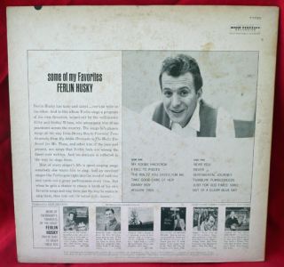 Ferlin Husky Some of My Favorites LP Record Vinyl Traditional Country