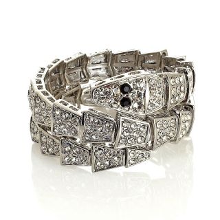 222 544 rara avis by iris apfel clear crystal coiled snake bracelet