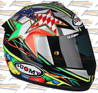 Suomy Excel Capirossi 2012 Full Face Motorcycle Helmet Medium