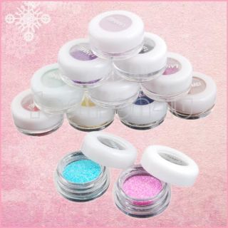 12 x Color Eyeshadow Pigments Glitter Makeup Mineral
