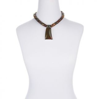 Jay King Brockman Jasper Pendant with Beaded Necklace at