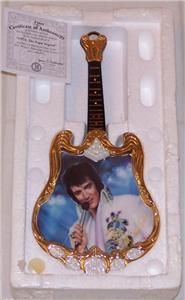 2001 Bradford Elvis Entertainer Guitar Plate 1974 The Vegas Legend 2nd