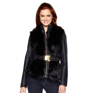205 496 iman iman platinum sexy slimming faux fur ruffle jacket with