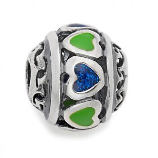 239 021 charming silver inspirations sterling silver green and blue