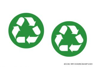  Recycle Symbol Sticker Decal Environmental Green Vinyl Die Cut