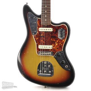 Fender Jaguar Three Tone Sunburst 1965 Vintage Electric Surf Guitar