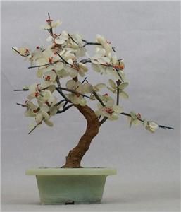  jade tree plant hardstone flowers bonsai feng shui asian chinese 11
