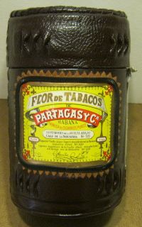 Flor de Tabacos de PARTAGASY Ca HABANA Cigar Canister HUMIDOR Lid NICE