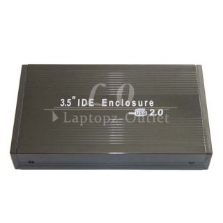 New External USB 2.0 IDE 3.5 HDD Hard Disk Drive Enclosure Black