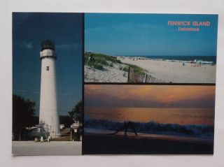 Lighthouse Beach Sand Dunes Fenwick Island de Sussex Co Postcard