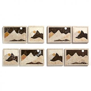 Jay King Marble Sandia Scape 2 piece Trivet Set