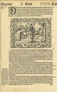 1561 High Priest Virgil Solis Woodcut Leaf