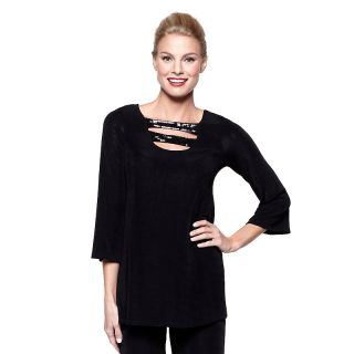 221 446 slinky brand scoop neck tunic with sequined bands note