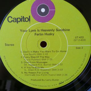 Ferlin Husky Your Love Is Heavenly Sunshine LP VG