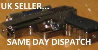 Novelty Refillable Gun Lighter with Red Laser Dot Sight