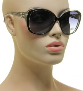 Brand New DG Shoe Lace Design Cat Eye Womens Sunglasses Black Clear