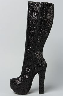 Sole Boutique The Hot To Trot Boot in Black Glitter