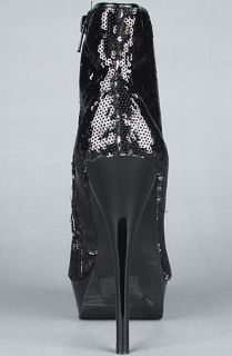 Sole Boutique The Landi XIV Boot in Black Sequins