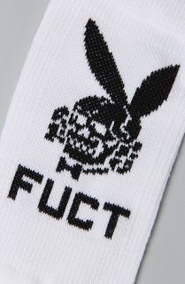 Fuct The Death Bunny Socks in White Concrete