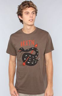 Brixton The Rattle Tee in Olive Concrete