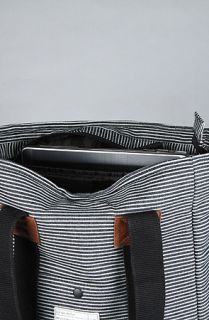 Hex The Fleet Tote Bag for 15in MacBook Pro in Black Gray Stripe