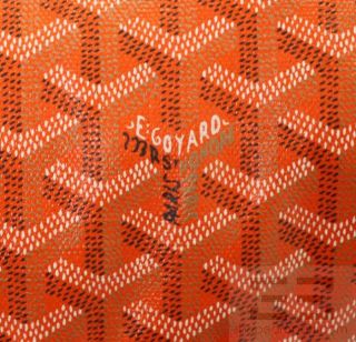 Goyard Orange Chevron Canvas Fidji Hobo Handbag