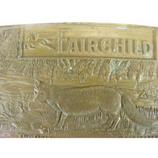 Vintage Fairchild Brass Belt Buckle Montauk Silver Company