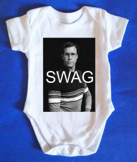 Will Ferrell Swag Baby Vest Baby Grow Retro Baby Clothes Awesome Funny