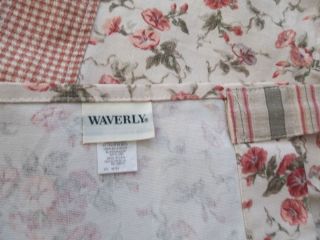 VINTAGE WAVERLY TAB TOP VALANCE FAIRHAVEN ROSE GENERAL STORE & GINGHAM