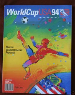 1994 FIFA World Cup Soccer Program Football Peter Max
